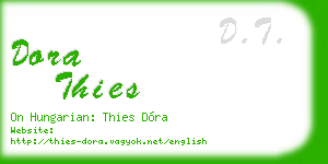 dora thies business card